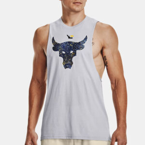 Men’s Sleeveless Gym Tank Top with Bull Graphic