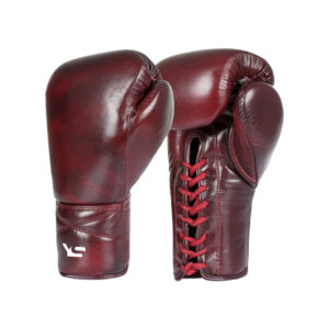 Lancer Leather Lace-Up Boxing Gloves