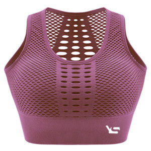 Custom Seamless Mesh Sports Bra – Breathable Hollow-Out Design, High Comfort